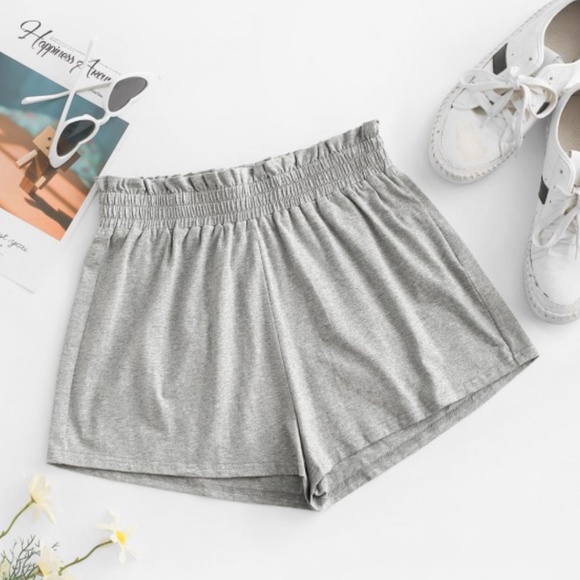 Zaful Pants - Zaful NWT Paperbag Heathered Gray Shorts